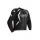 Blouson RST Tractech EVO 4 CE cuir - noir bandes blanches taille S