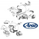 Ventilation supérieure arrière ARAI Air Conductor Rear-2 Frost Black pour casques Chaser-V/Chaser-V PRO