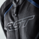 Veste RST Sabre Airbag cuir - noir/blanc/bleu taille 3XL