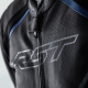 Veste RST Sabre Airbag cuir - noir/blanc/bleu taille 4XL