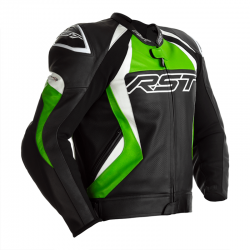 Veste RST Tractech EVO 4 cuir - noir/vert/blanc taille XXL