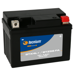 Batterie TECNIUM sans entretien activé usine - BTX4L+/BTZ5S