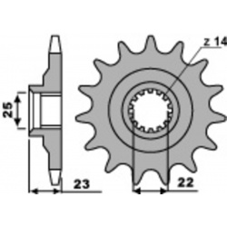 Pignon PBR acier standard 548 - 520