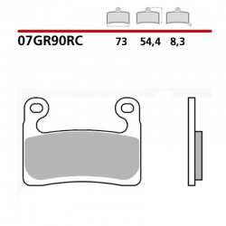 Plaquettes de frein BREMBO racing carbone-céramique - 07GR90RC