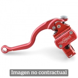 Clutch master cylinder with integrated reservoir. Lever type 4. RED color. (CRO94R)