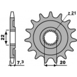 Pignon PBR acier standard 2120 - 520