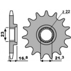 Pignon PBR acier standard 443 - 520