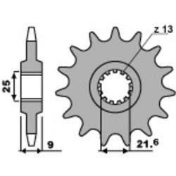 Pignon PBR acier standard 2049 - 428