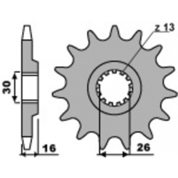 Pignon PBR acier standard 344 - 525