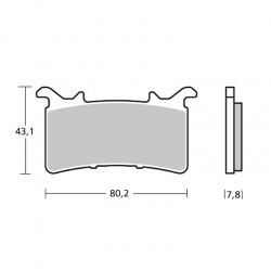 Plaquettes de frein BREMBO UPGRADE Z04 métal fritté - M578Z04