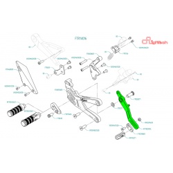 Ensemble leviers de frein LIGHTECH arrière FTRYA016