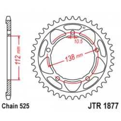 Couronne JT SPROCKET acier standard 1877 - 525