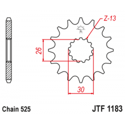 Pignon JT SPROCKETS acier anti-bruit 1183 - 525