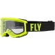 Masque enfant FLY RACING Focus jaune fluo/noir - écran clair