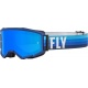 Masque FLY RACING Zone noir/bleu - écran Sky Blue/fumé