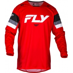 Maillot FLY RACING Kinetic Prix - rouge/gris/blanc