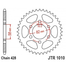 Couronne JT SPROCKETS acier 1010 - 428