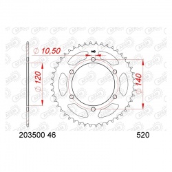 Couronne AFAM acier standard 203500 - 520