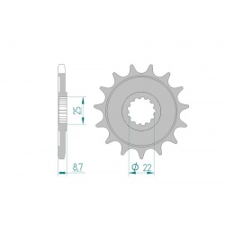Pignon AFAM acier standard - 525