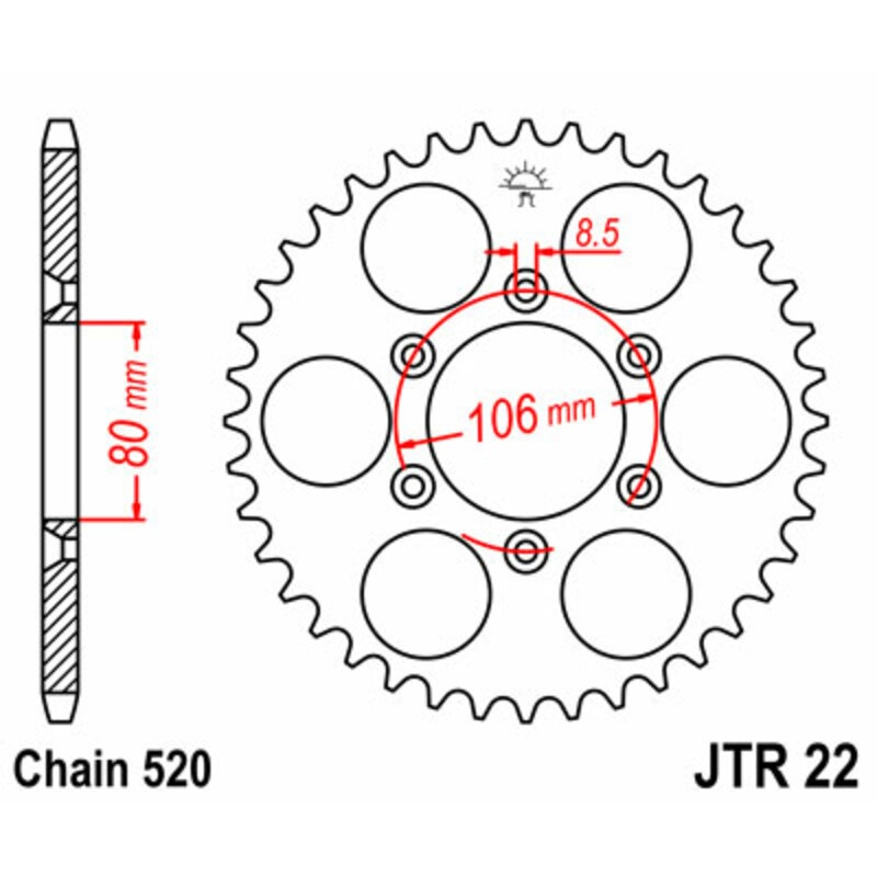 Couronne JT SPROCKETS Acier Standard - 520
