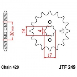 Pignon JT SPROCKETS acier standard - 420