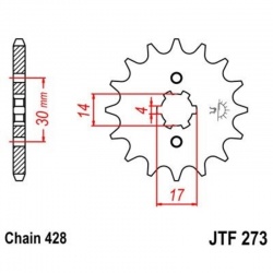 Pignon JT SPROCKETS acier standard - 428