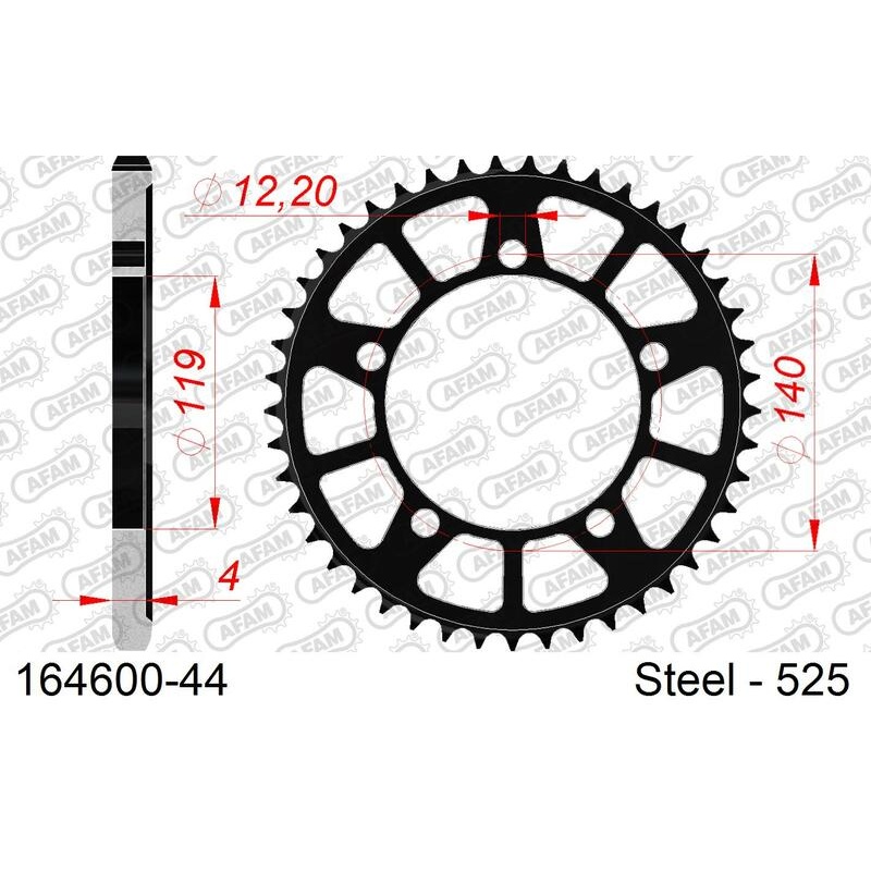 Couronne AFAM acier standard - 525