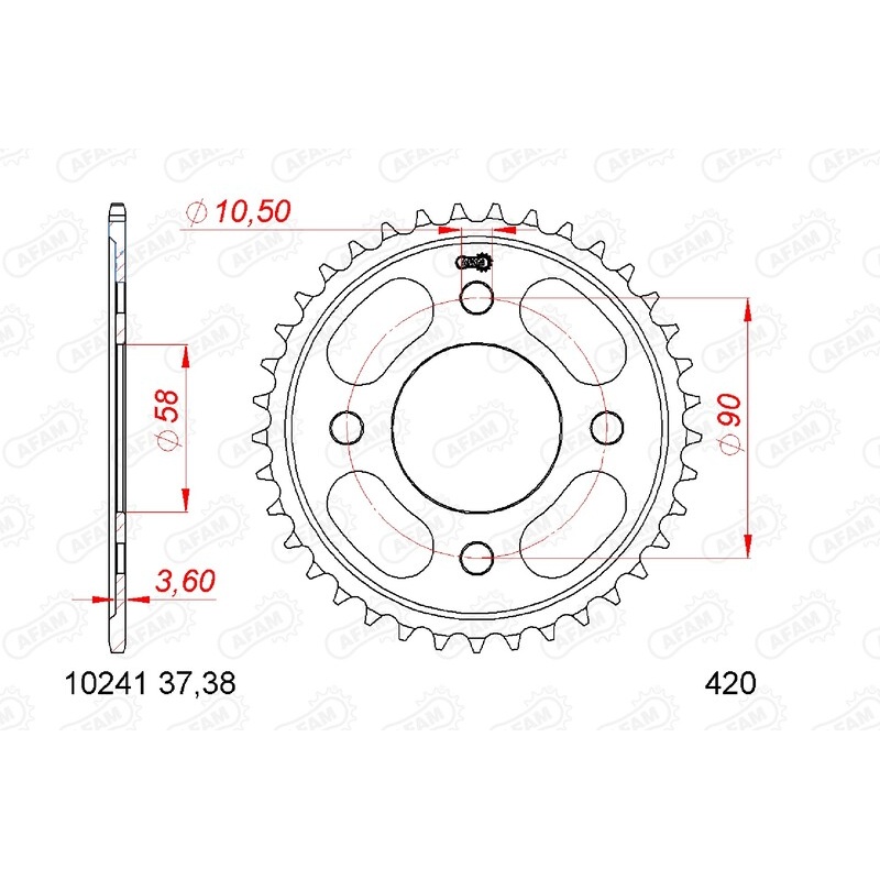 Couronne AFAM acier standard - 420