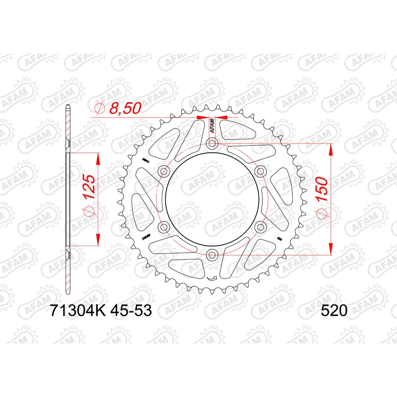 Couronne AFAM acier standard - 520