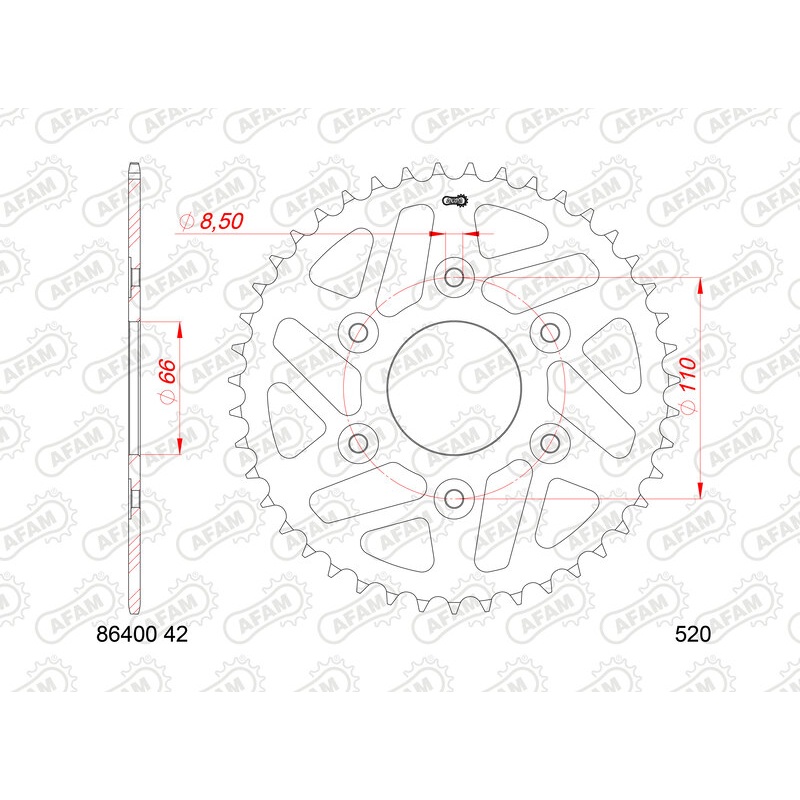 Couronne AFAM acier standard - 520