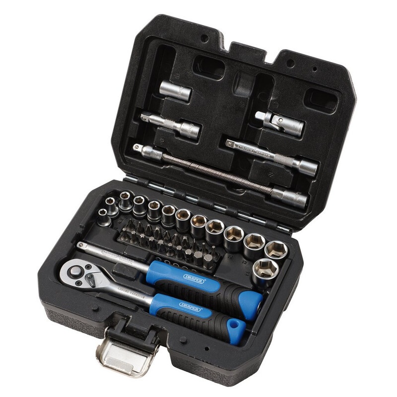 Jeu de douilles et d'embouts métriques DRAPER HI-TORQ® - 1/4" (40 pièces)