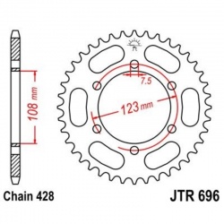 Couronne JT SPROCKETS Acier Standard - 428