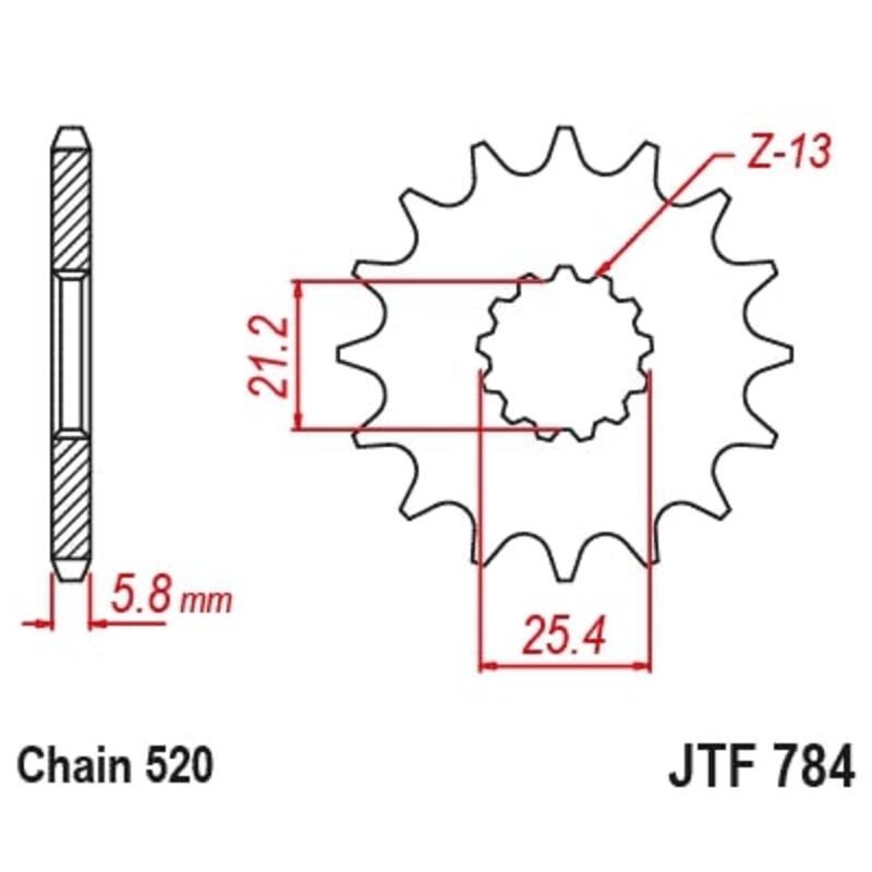 Pignon JT SPROCKETS acier anti-bruit - 520