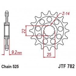 Pignon JT SPROCKETS acier standard - 525