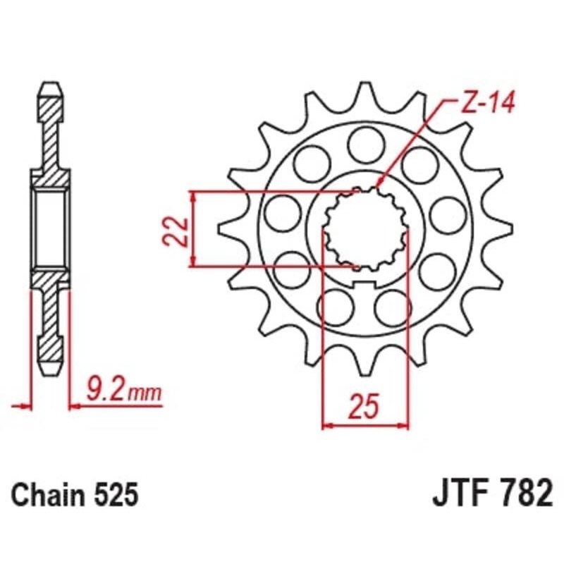 Pignon JT SPROCKETS acier standard - 525