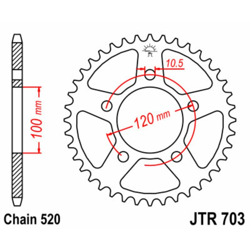 Couronne JT SPROCKETS Acier Standard - 520
