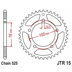 Couronne JT SPROCKETS Acier Standard - 525