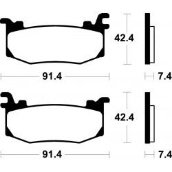 Plaquettes de frein TECNIUM Performance métal fritté - MF512