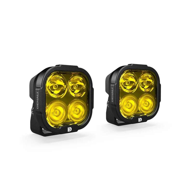 Kit d'éclairage universel DL4 lentille jaune avec câblage Premium