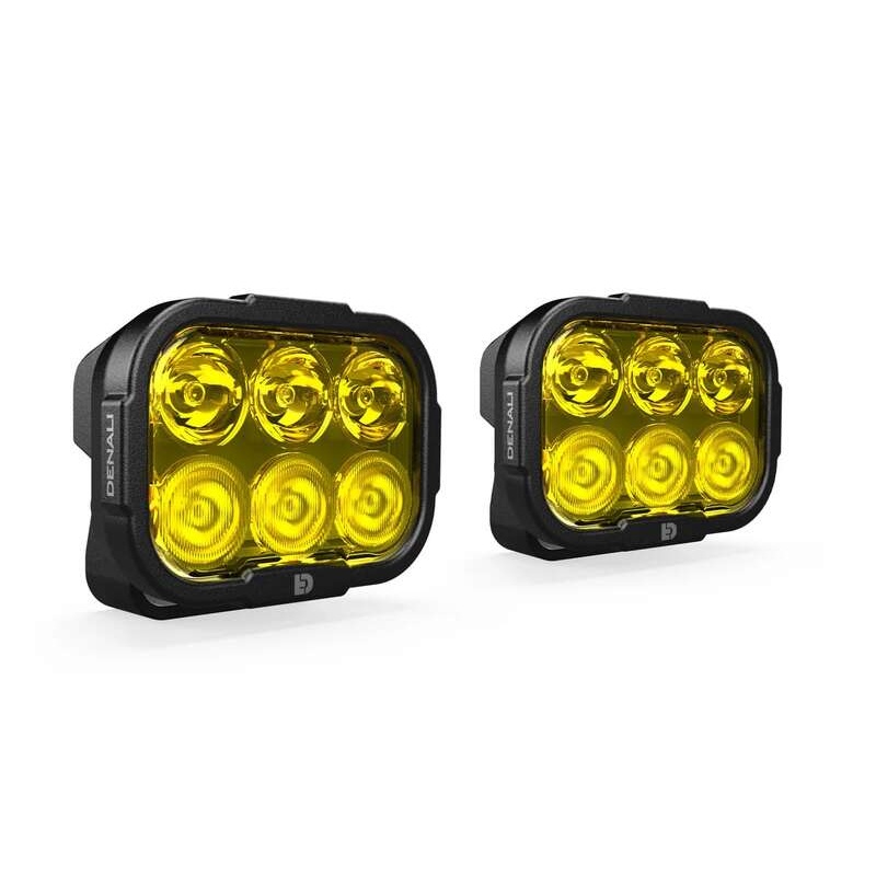 Kit d'éclairage universel DL6 lentille jaune avec câblage Premium