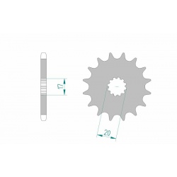 Pignon AFAM acier standard - 428
