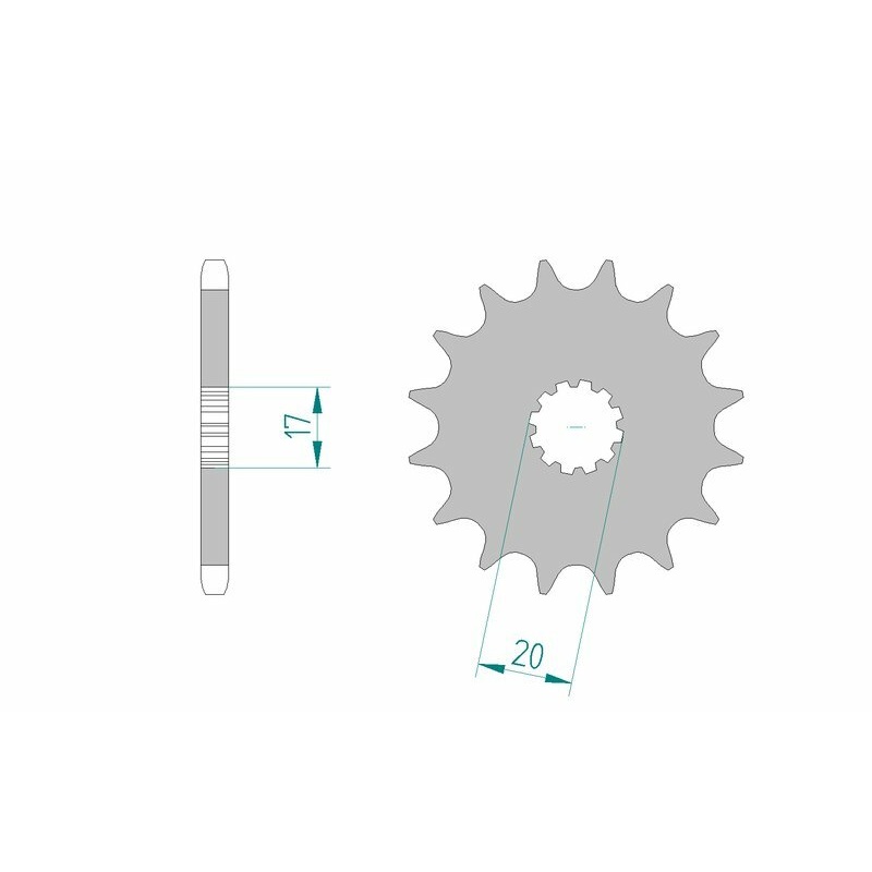 Pignon AFAM acier standard - 428