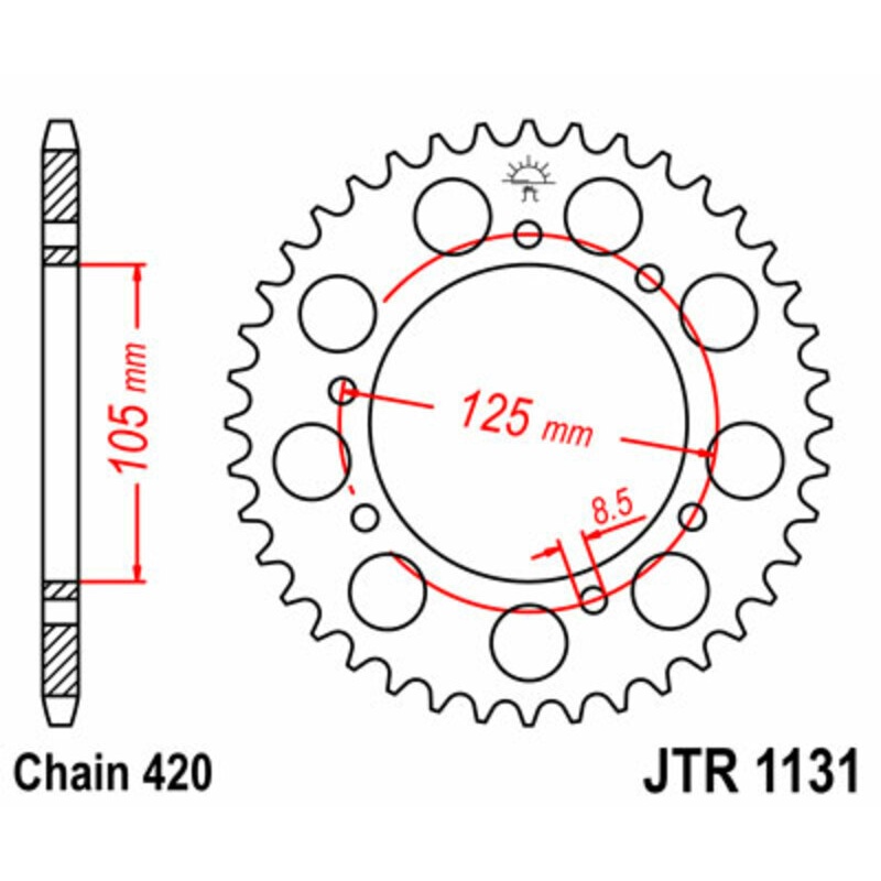 Couronne JT SPROCKETS acier standard - 420