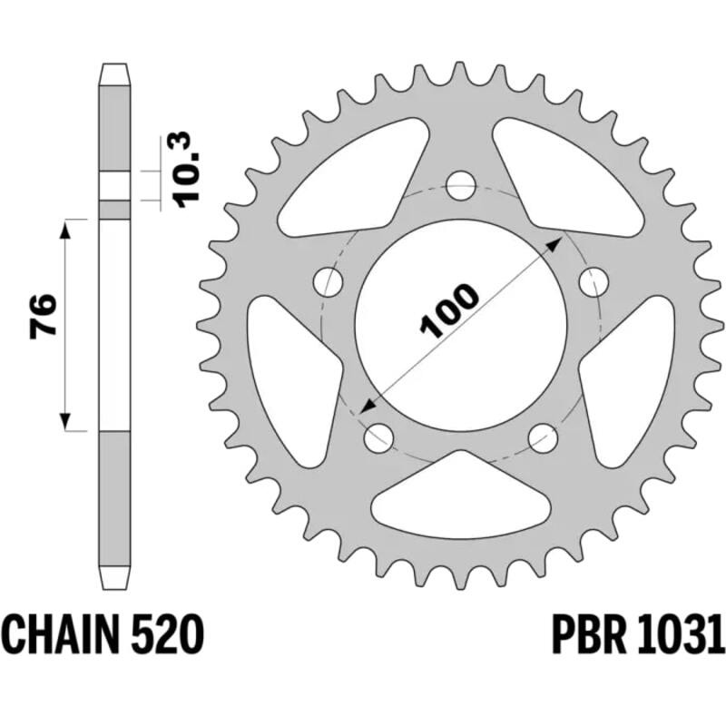 Couronne PBR acier standard - 520