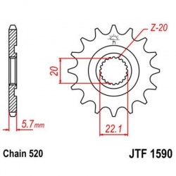 Pignon JT SPROCKETS acier standard - 520
