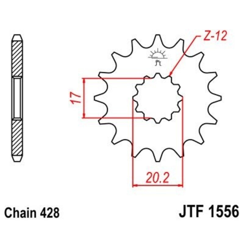 Pignon JT SPROCKETS acier standard - 428