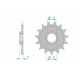Pignon AFAM acier standard - 520
