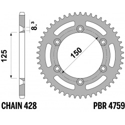 Couronne PBR alu ultra-light - 428