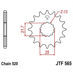 Pignon JT SPROCKETS acier anti-bruit - 520