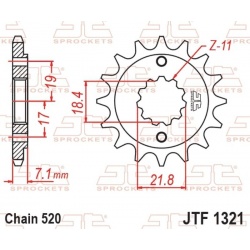 Pignon JT SPROCKETS acier anti-bruit - 520